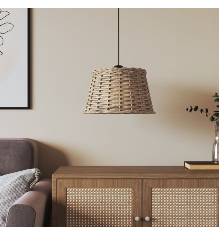Abat-jour de plafonnier marron Ø38x23 cm osier | Mobilier & Déco