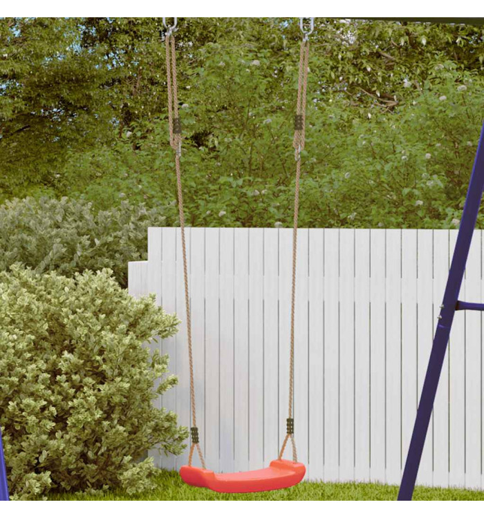 Balançoire d'extérieur d'enfants simple et corde réglable rouge | Mobilier & Déco