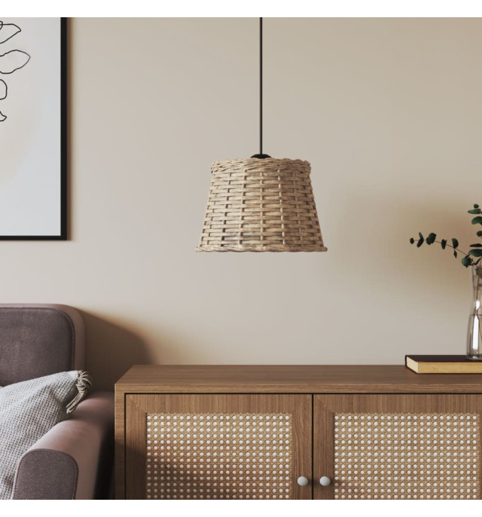 Abat-jour de plafonnier marron Ø25x17 cm osier | Mobilier & Déco