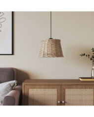 Abat-jour de plafonnier marron Ø25x17 cm osier | Mobilier & Déco