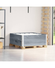 Colliers de palette 2 pcs gris 100x100 cm bois de pin solide | Mobilier & Déco