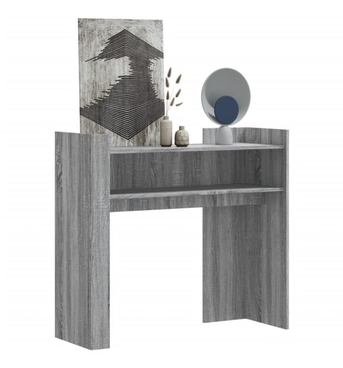 Table console sonoma gris 100x35x90 cm bois d'ingénierie | Mobilier & Déco