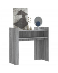 Table console sonoma gris 100x35x90 cm bois d'ingénierie | Mobilier & Déco