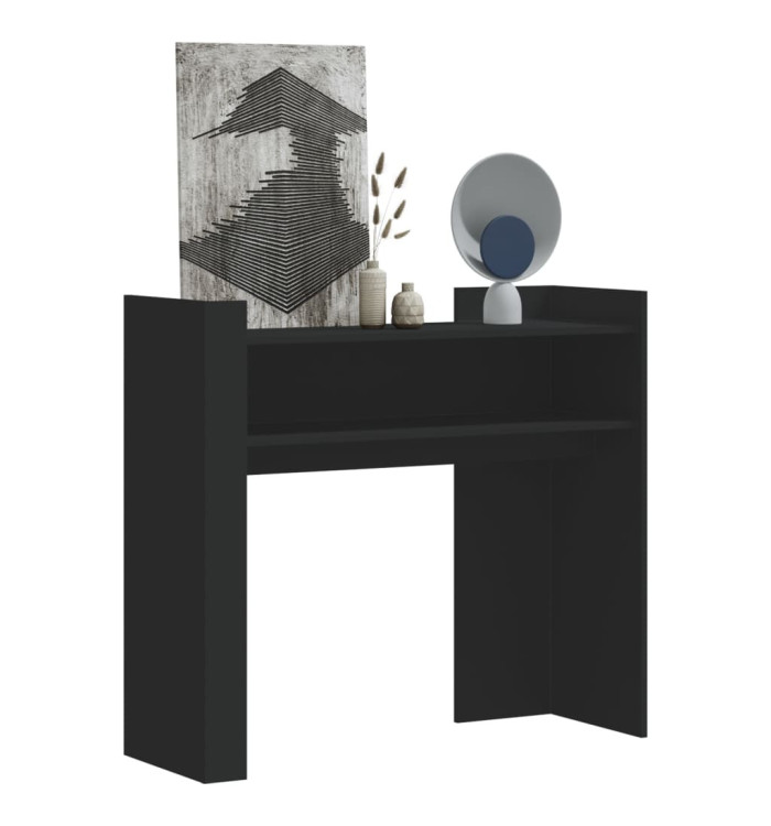 Table console noir 100x35x90 cm bois d'ingénierie | Mobilier & Déco