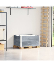Colliers de palette 2 pcs gris 80x60 cm bois de pin solide | Mobilier & Déco