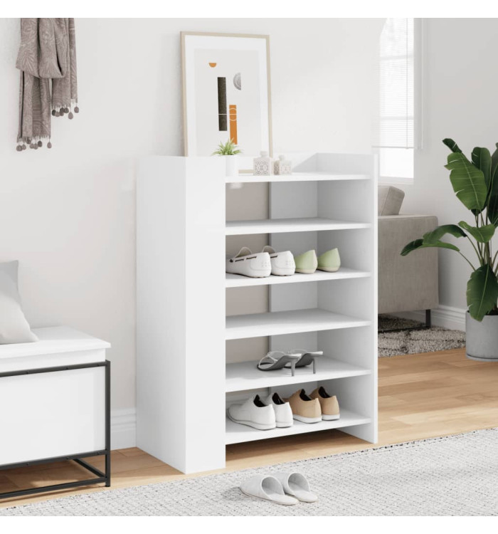 Armoire à chaussures blanc 74,5x37,5x100 cm bois d'ingénierie | Mobilier & Déco