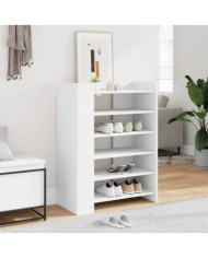 Armoire à chaussures blanc 74,5x37,5x100 cm bois d'ingénierie | Mobilier & Déco