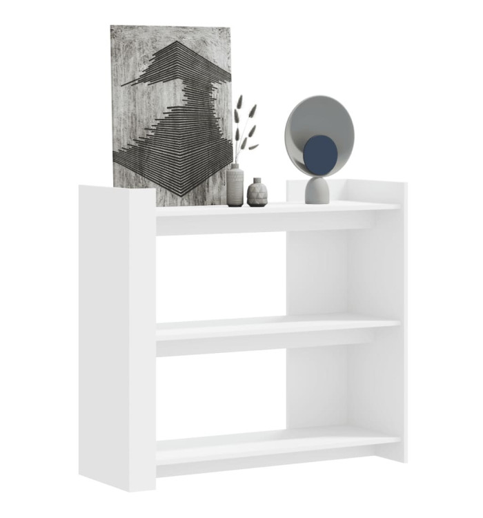 Table console blanc 100x35x90 cm bois d’ingénierie | Mobilier & Déco