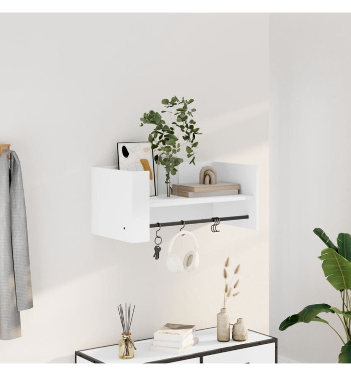 Étagère murale blanc 70,5x35x30,5 cm bois d'ingénierie | Mobilier & Déco