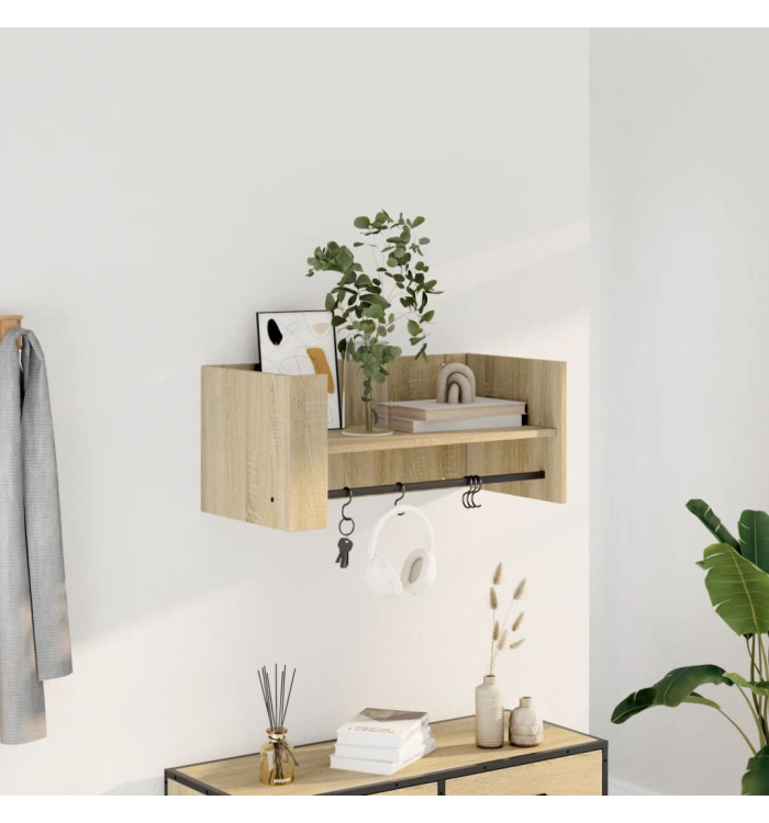 Étagère murale chêne sonoma 70,5x35x30,5 cm bois d'ingénierie | Mobilier & Déco