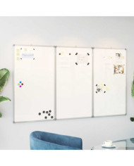 Tableau blanc magnétique pliable 150x80x1,7 cm aluminium | Mobilier & Déco