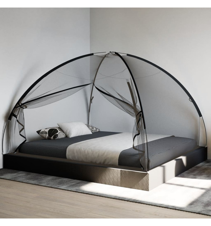 Moustiquaire mongole avec portes 220 maille noir 200x180x135 cm | Mobilier & Déco