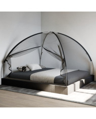 Moustiquaire mongole avec portes 220 maille noir 200x180x135 cm | Mobilier & Déco