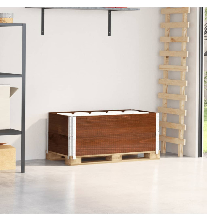 Colliers de palette 2 pcs marron 100x50 cm bois de pin solide | Mobilier & Déco