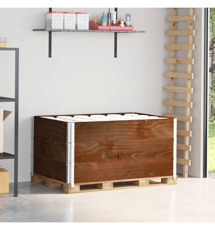 Colliers de palette 3 pcs marron 120x80 cm bois de pin solide | Mobilier & Déco
