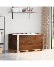 Colliers de palette 3 pcs marron 120x80 cm bois de pin solide | Mobilier & Déco