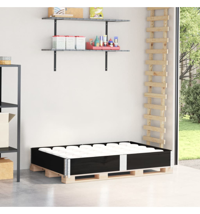 Collier de palette noir 150x100 cm bois de pin solide | Mobilier & Déco