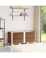 Colliers de palette 3 pcs marron 150x50 cm bois de pin solide | Mobilier & Déco