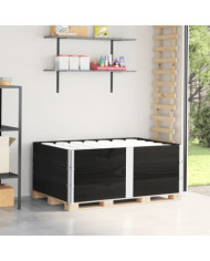 Colliers de palette 3 pcs noir 150x100 cm bois de pin solide | Mobilier & Déco