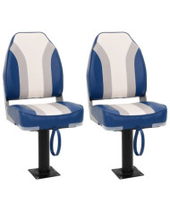 Ensemble de sièges de bateau pliables lot de 4 dossier haut | Mobilier & Déco