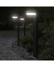 Lampadaires d'extérieur 3pcs noir aluminium moulé sous pression | Mobilier & Déco