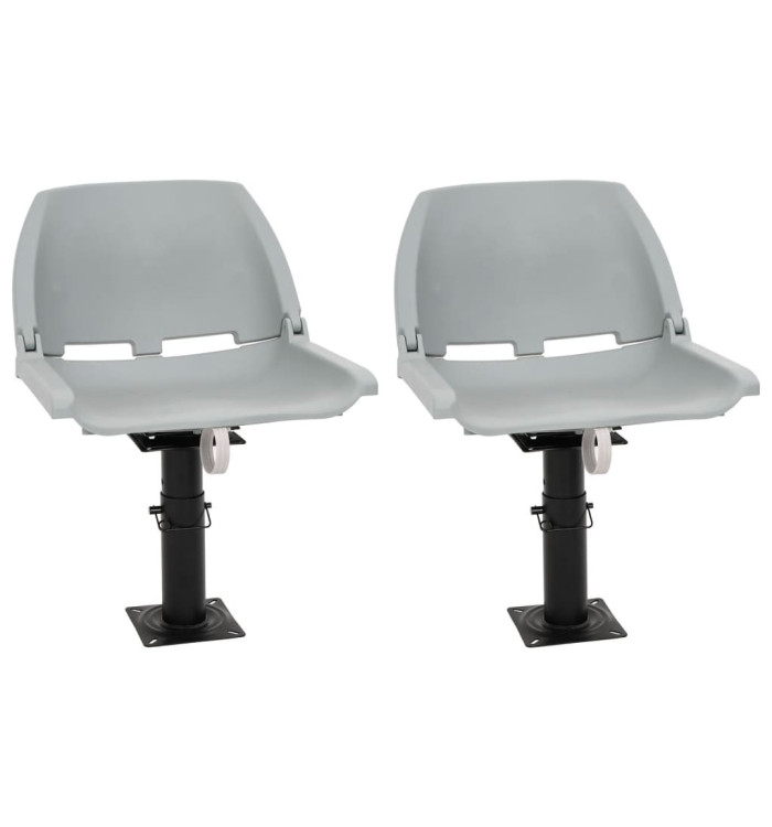 Sièges bateau lot de 2 piédestal hauteur réglable pivotant 360° | Mobilier & Déco