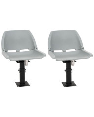 Sièges bateau lot de 2 piédestal hauteur réglable pivotant 360° | Mobilier & Déco