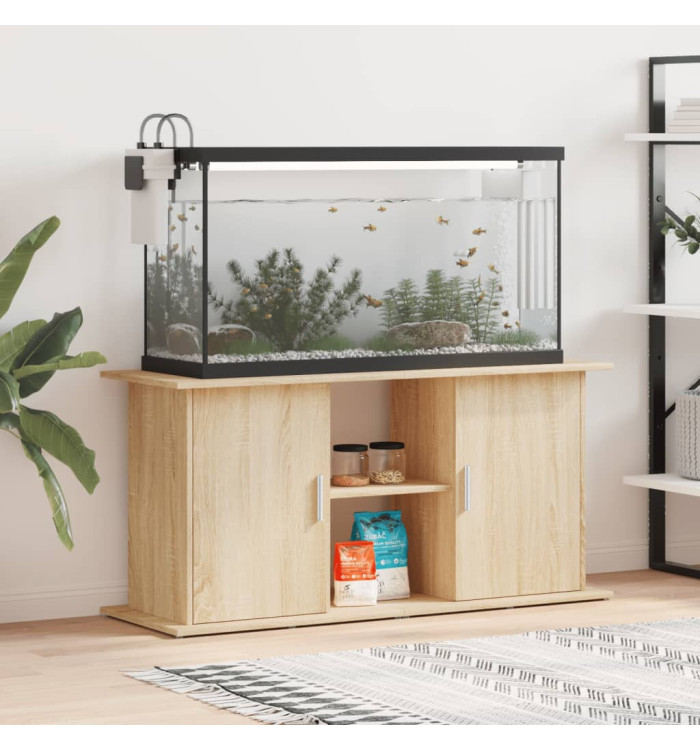 Support d'aquarium chêne sonoma 121x41x58 cm bois d'ingénierie | Mobilier & Déco