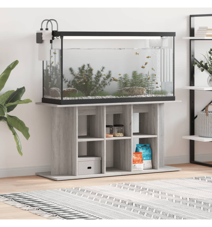 Support pour aquarium sonoma gris 120x40x60cm bois d'ingénierie | Mobilier & Déco