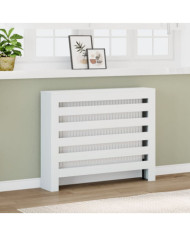 Cache-radiateur blanc 104x20x82 cm bois d'ingénierie | Mobilier & Déco