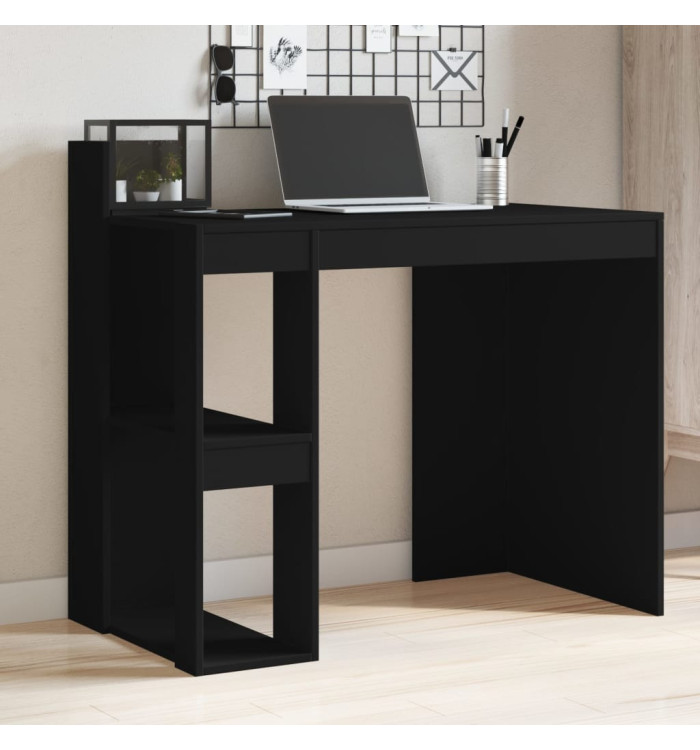 Bureau noir 103,5x56,5x94 cm bois d'ingénierie | Mobilier & Déco