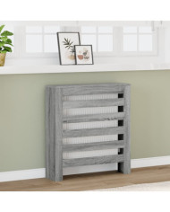 Cache-radiateur sonoma gris 78x20x82 cm bois d'ingénierie | Mobilier & Déco