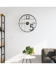 Horloge murale noir Ø50 cm fer | Mobilier & Déco