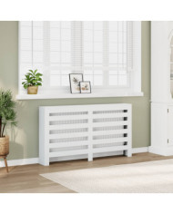 Cache-radiateur blanc 149x20x82 cm bois d'ingénierie | Mobilier & Déco