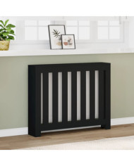 Cache-radiateur noir 104x20x82 cm bois d'ingénierie | Mobilier & Déco