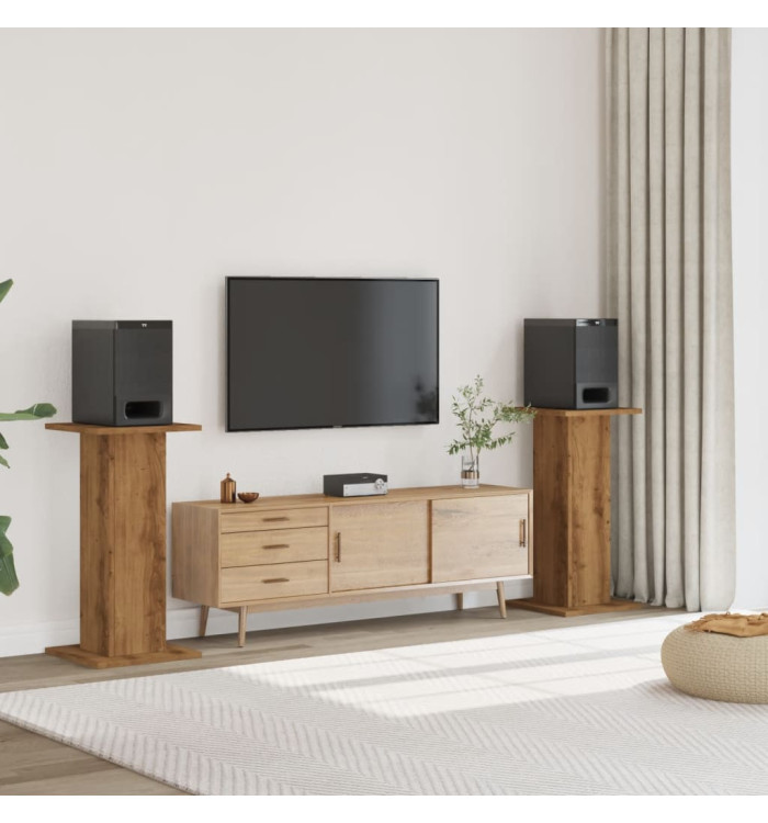 Supports de haut-parleurs 2 pcs chêne artisanal bois ingénierie | Mobilier & Déco