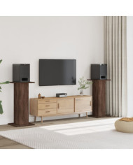 Supports de haut-parleurs 2 pcs chêne marron bois d'ingénierie | Mobilier & Déco
