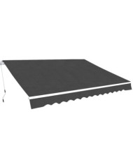 Auvent pliable manuel 450 cm Anthracite | Mobilier & Déco