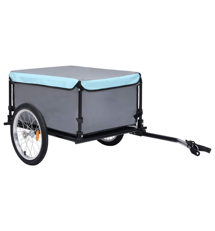 Remorque de vélo noir et bleu 65 kg | Mobilier & Déco