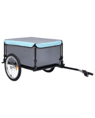 Remorque de vélo noir et bleu 65 kg | Mobilier & Déco