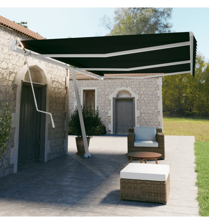 Auvent automatique sur pied 600x350 cm Anthracite | Mobilier & Déco