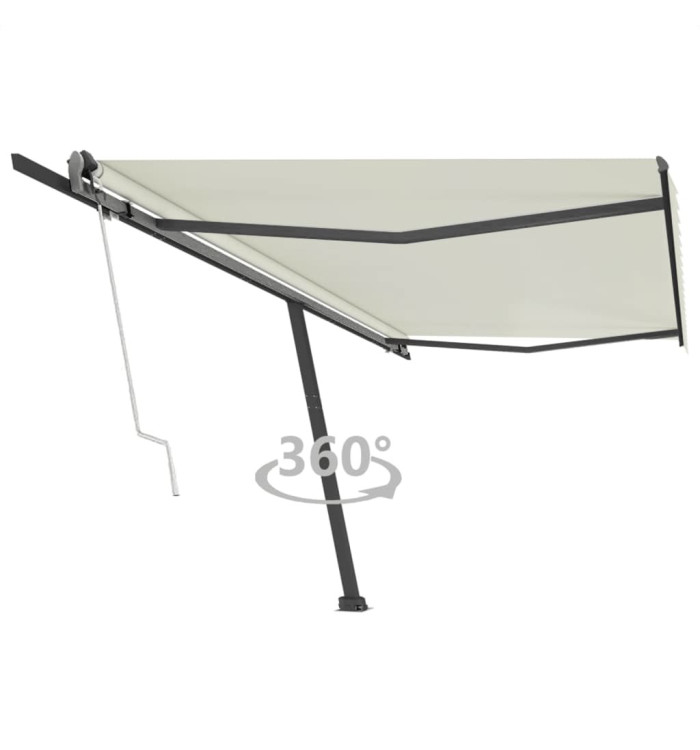 Auvent automatique sur pied 500x300 cm Crème | Mobilier & Déco