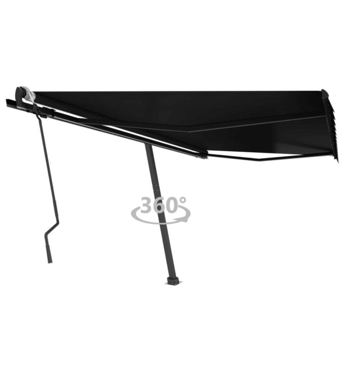Auvent manuel rétractable sur pied 400x300 cm Anthracite | Mobilier & Déco