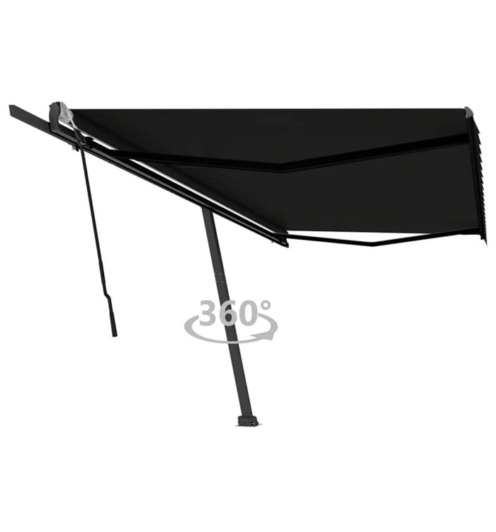 Auvent manuel rétractable sur pied 500x300 cm Anthracite | Mobilier & Déco