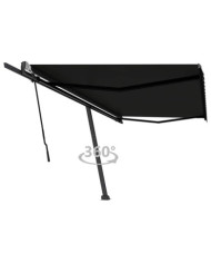 Auvent manuel rétractable sur pied 500x300 cm Anthracite | Mobilier & Déco