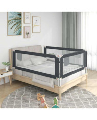 Barrière de sécurité de lit d'enfant Gris foncé 100x25 cm Tissu | Mobilier & Déco