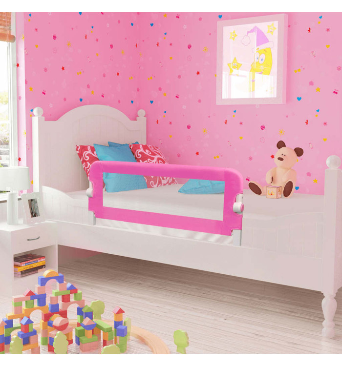 Barrière de lit pour enfants 102x42 cm Rose | Mobilier & Déco