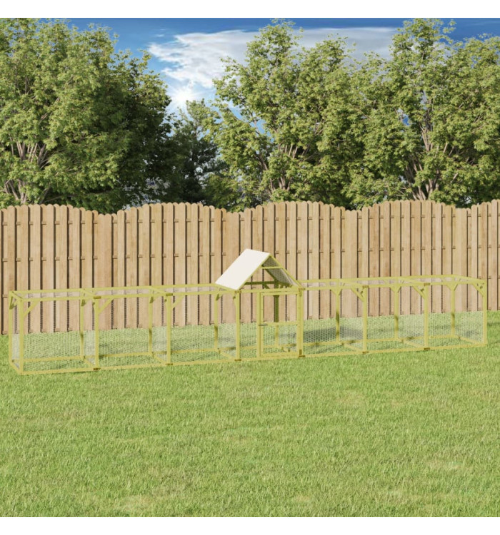 Poulailler 700x100x150 cm Bois de pin massif imprégné | Mobilier & Déco