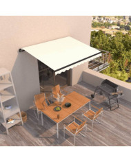 Auvent manuel rétractable 300x250 cm Crème | Mobilier & Déco