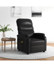 Fauteuil électrique de massage Noir Similicuir | Mobilier & Déco